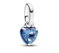 Pandora ME Heart sterling silver mini dangle with blue stone and blue enamel