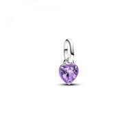 Pandora ME Heart sterling silver mini dangle with royal purple crystal and purple enamel