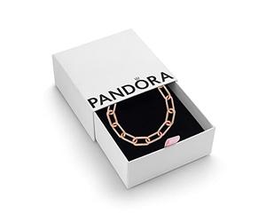 PANDORA ME Link Chain Bracelet In 14K Rose Gold-Plated For Medallion Charms, Size 20, With Gift Box