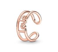 Pandora ME Love Open Ring - Women's 14K Rose Gold Plated Adjustable Ring - Gold Jewellery