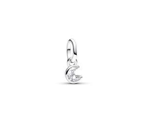 Pandora ME Moon sterling silver mini dangle with clear cubic zirconia