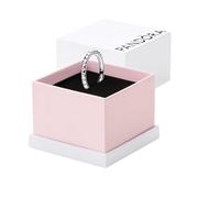 Pandora ME Pyramids Studded sterling silver ring with clear cubic zirconia, 50