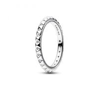 Pandora ME Pyramids Studded sterling silver ring with clear cubic zirconia, 50