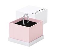 Pandora ME Pyramids Studded sterling silver ring with clear cubic zirconia, 60