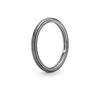 PANDORA ME Ruthenium-Plated Grey Ring, Size 48, No Box