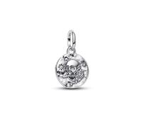 PANDORA ME Skull Medallion Charm in Sterling Silver with Zirconia, Compatible with ME and Moments