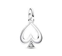 Pandora ME Spade sterling silver medallion with clear cubic zirconia