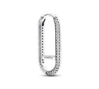 Pandora ME sterling silver large hoop link earring with clear cubic zirconia