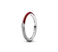 Pandora Me Red Crystal Dual Ring - 54