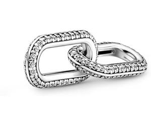 Pandora ME Styling Pavé Doppel-Link aus Sterling Silber
