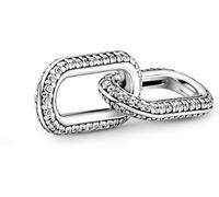 PANDORA ME Styling Pavé Double Link Dangle Charm - Compatible ME Bracelets & Necklaces