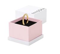 Pandora ME Texture 14k gold-plated ring with clear cubic zirconia, 54