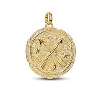Pandora Gold Crossing Arrows Oversized Medallion Charm