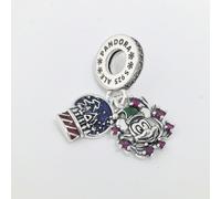 PANDORA Mickey Red Experimental Diamond Charm S925 ALE