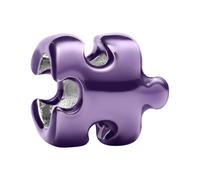 Pandora Mini Silver Charm Lilac Puzzle Piece Pendant 794816C02