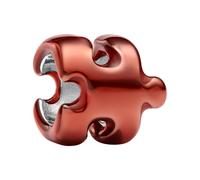 Pandora Mini Silver Charm Orange 3D Puzzle Piece Pendant 794816C01
