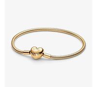 PANDORA Moments 14ct Gold Plated Heart Clasp Bracelet 563050C00-18