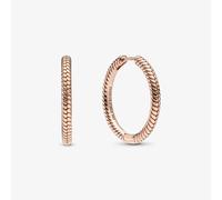 PANDORA Moments 14ct Rose Gold Plated Charm Hoop Earrings 289532C00