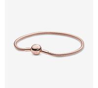 PANDORA Moments 14ct Rose Gold Plated Snake Chain Bracelet 580728-18