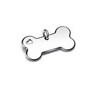 PANDORA Moments 312269C00 Pet Dog Bone Collar Pendant Stainless Steel Compatible with Pet Collar Made of Leather-Free Fabric, one size, Stainless Steel, No Gemstone