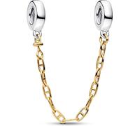 Pandora Moments 763904C00-05 14K Gold Plated Alloy Safety Chain Moments Compatible with 5 cm Sterling Silver No Gemstone, 5 cm, Sterling Silver, No Gemstone