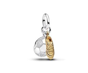 PANDORA Moments 764712C00 Sterling Silver Double Pendant with Alloy Metal 14K Gold Plated - Fits ME and Moments