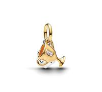 PANDORA Moments 764715C01 14K Gold Plated Sterling Silver Double Pendant with Cubic Zirconia for ME and Moments