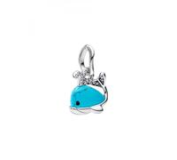 PANDORA Moments 793822C01 Turquoise Whale Charm Pendant Made of Sterling Silver with Zirconia Compatible Me and Moments Pendant, 7,3x13,2x12,3 mm, Sterling Silver, Cubic Zirconia