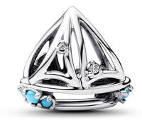 Pandora Moments 793905C01 Sterling Silver Cubic Zirconia Sailing Boat Pendant 7.5 x 10.8 x 12.2 mm, 7,5x10,8x12,2 mm, Sterling Silver, Cubic Zirconia
