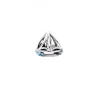Pandora Moments 793905C01 Sterling Silver Cubic Zirconia Sailing Boat Pendant 7.5 x 10.8 x 12.2 mm, 7,5x10,8x12,2 mm, Sterling Silver, Cubic Zirconia