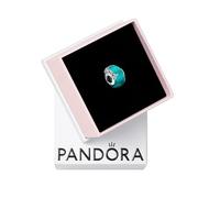 Pandora Moments Always friends sterling silver charm with faceted green Murano glass with silver foil