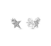Pandora Moments, Asymmetrical Stars Stud Earrings | Sterling Silver Star Stud Earrings Set With Cubic Zirconia, Asymmetrical Design Inspired by the Night Sky