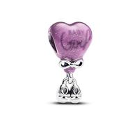 Pandora Moments Baby girl balloon sterling silver charm with color changing purple to light pink and black enamel