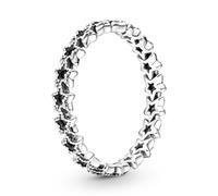 Pandora Moments Band of Asymmetric Stars sterling silver ring, 50