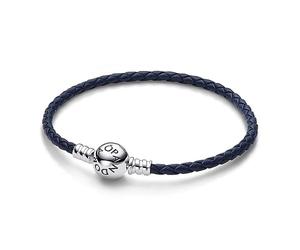 Pandora Moments Bracelet 592790C01-S2 blue leather