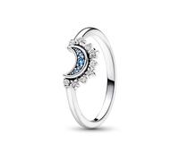 Pandora Celestial Blue Sparkling Moon Ring - 60