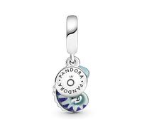 Pandora Moments Chameleon sterling silver dangle with color changing light teal to dark teal, violet to pink enamel
