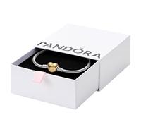 PANDORA Moments, Crown O Snake Chain Bracelet, 14k Gold, Size 16, No Box