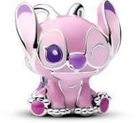 Pandora Moments Disney Lilo and Stitch Angel Charm Sterling Silver Compatible Moments Pendant 793739C01, 9,5x13,1x12,9 mm, Sterling Silver, No Gemstone