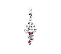 Pandora Moments Disney Minnie Mouse Sterling Silver Charm Fits Moments Bracelets Rot, Sterling Silver, Artificial Crystal 793530C01