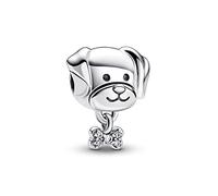 Pandora Moments Dog sterling silver charm with clear cubic zirconia