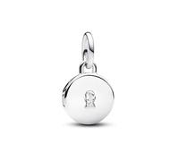 Pandora Moments Key hole engravable locket sterling silver dangle with clear cubic zirconia