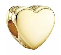 Pandora Moments Engravable heart 14k gold-plated charm