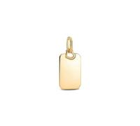 Pandora Moments Engravable rectangle 14k gold-plated pendant,