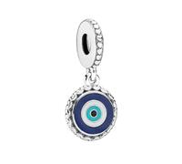 PANDORA Moments Evil Eye 792015C00_E052 Charm Pendant Made of Sterling Silver, Compatible Moments Bracelets, one size, Sterling Silver, No Gemstone