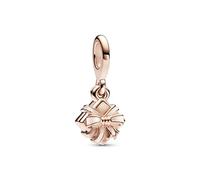 Pandora Moments Gift 14k rose gold-plated dangle with pink enamel