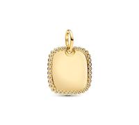 Pandora Moments Gold Engravable Square Cubic Zirconia Necklace
