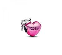 PANDORA Moments Graduation Heart Charm 2025 Sterling Silver, Compatible Moments Bracelets, 793788C01, 7,5x12x13 mm, Sterling Silver, No Gemstone
