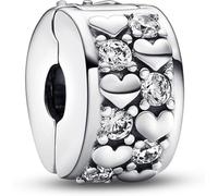 Pandora Moments Hearts sterling silver charms