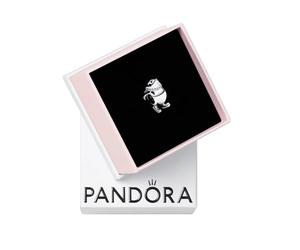 Pandora Moments Ice skating penguin sterling silver charm with clear cubic zirconia and black enamel